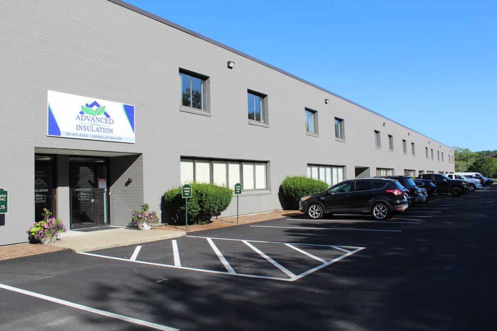 Outside the Advanced Green Insulation facility from the parking lot