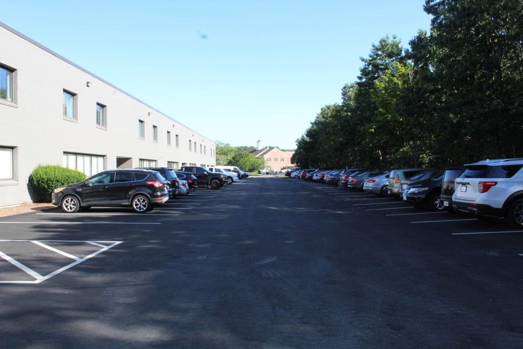 Outside the Advanced Green Insulation facility from the parking lot