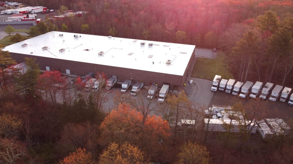 Outside the Advanced Green Insulation facility from a bird's eye view